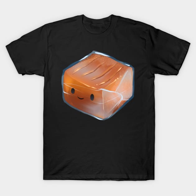 Cute Caramel Square T-Shirt by Claire Lin